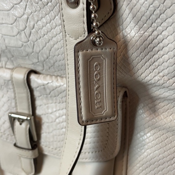 Coach Cream Charlie Leather Tote Bag - Picture 2 of 8